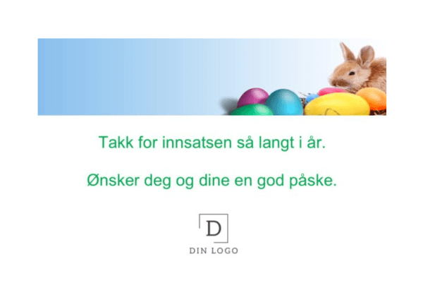Minimalistiske påskekort med elegant typografi – skreddersydd for bedrifter