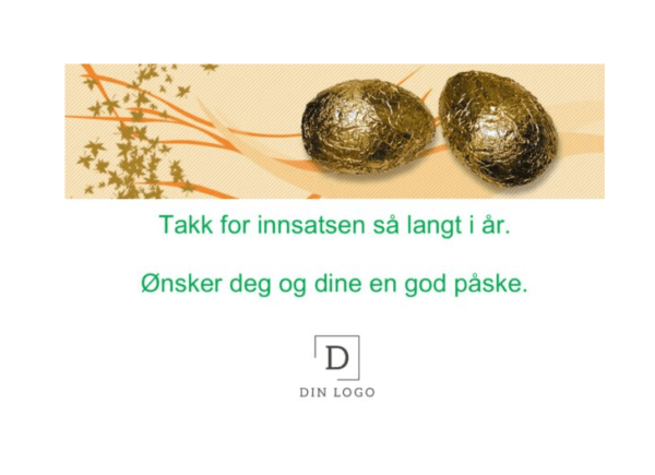 Fargerike påskekort med morsomme påskeegg – trykt i fullfarge på kartong