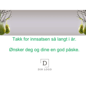 Tilpassede påskekort med vårinspirert blomsterdekor – trykt på miljøvennlig kartong"